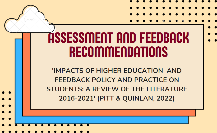 Infographic on Assessment and Feedback Recommendations