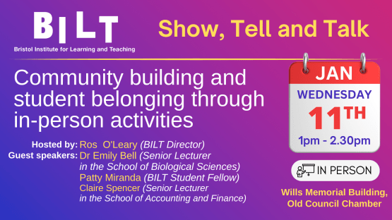 Community building and student belonging through in-person activities