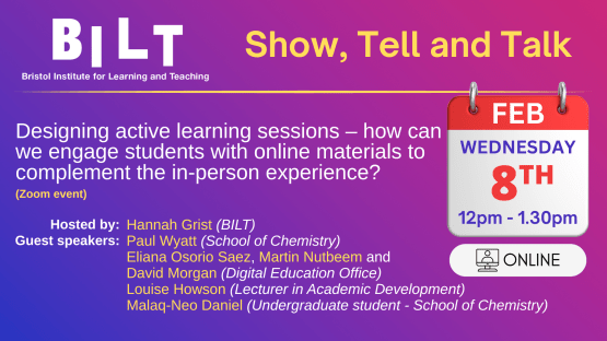 Designing active learning sessions – how can we engage students with online materials to complement the in-person experience?