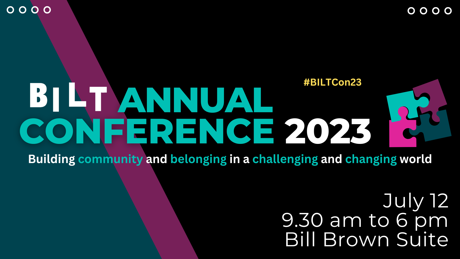 BILT Conference 2023 – Building community and belonging in a challenging and changing world