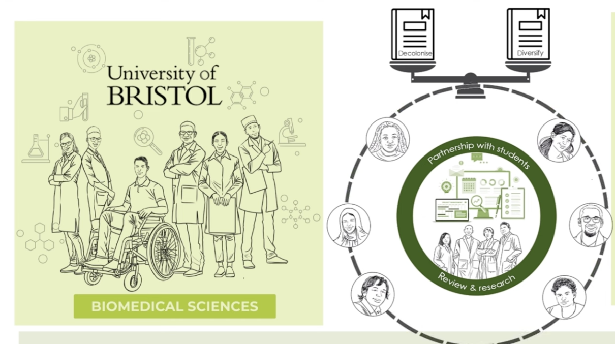 Decolonising and diversifying the biomedical sciences curriculum at the University of Bristol