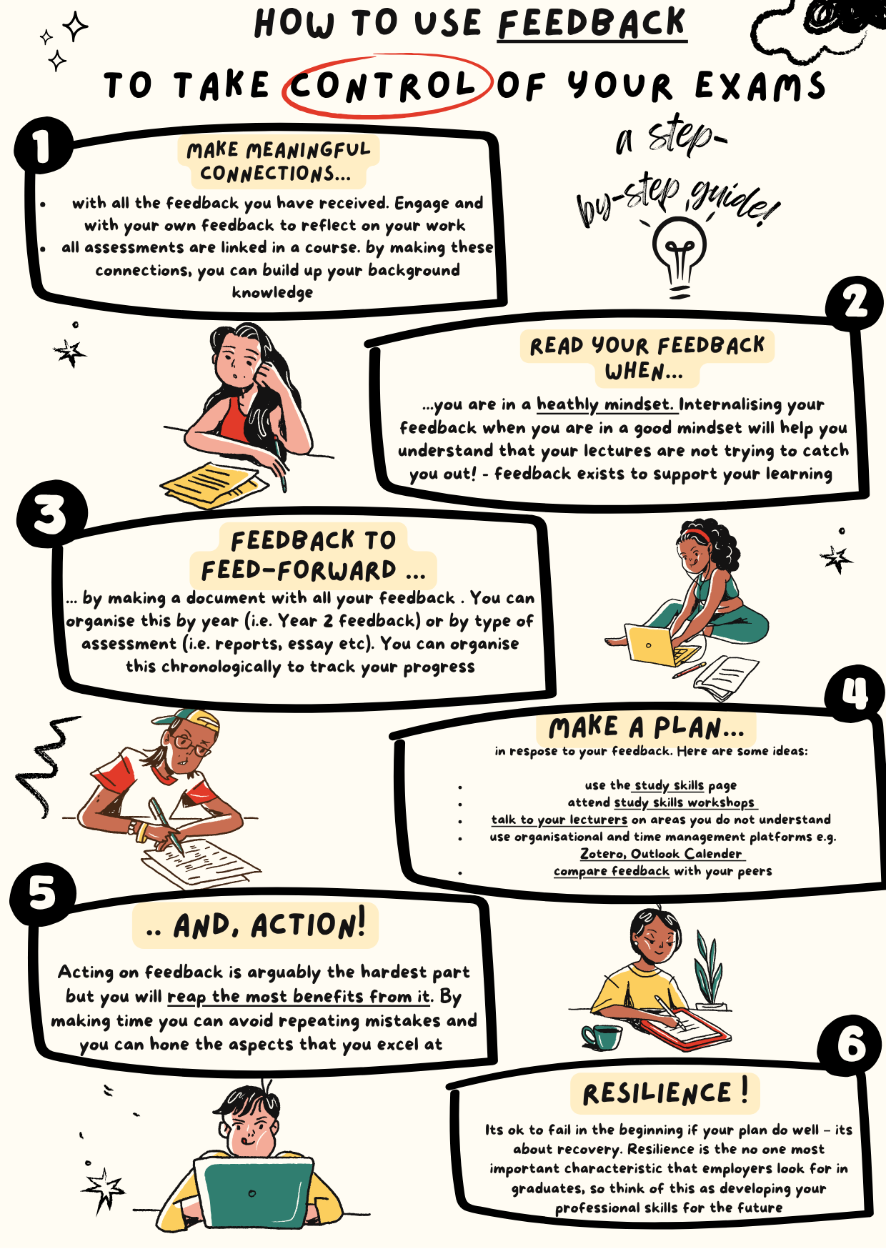 How to use feedback to take control of your exams – infographic